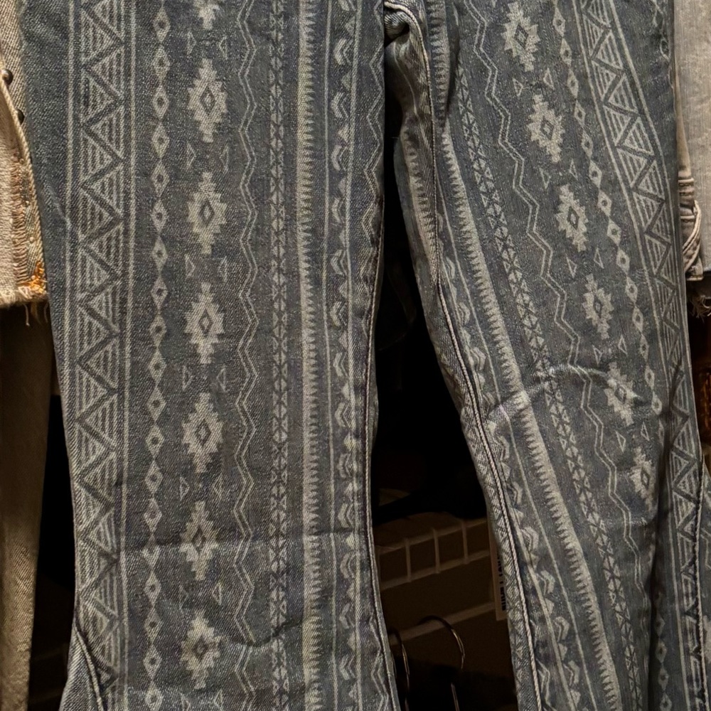 Patterned Gray Jeans - image 1